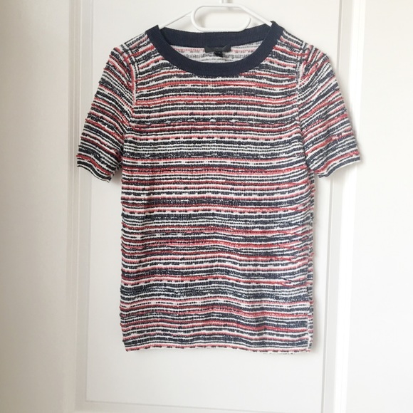 J Crew 100% linen beaded tee XXS - Picture 3 of 6